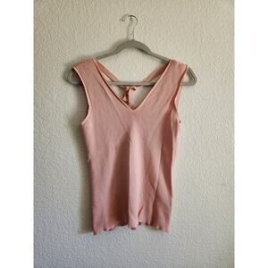 Cremieux Women's Pale Pink Basic Top M